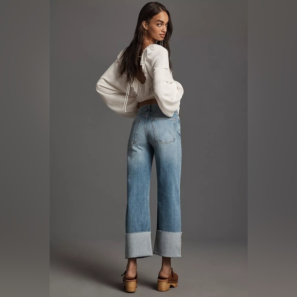 NWT Pilcro The Scotty Cuffed High-rise Straight Leg jeans - Picture 4 of 7